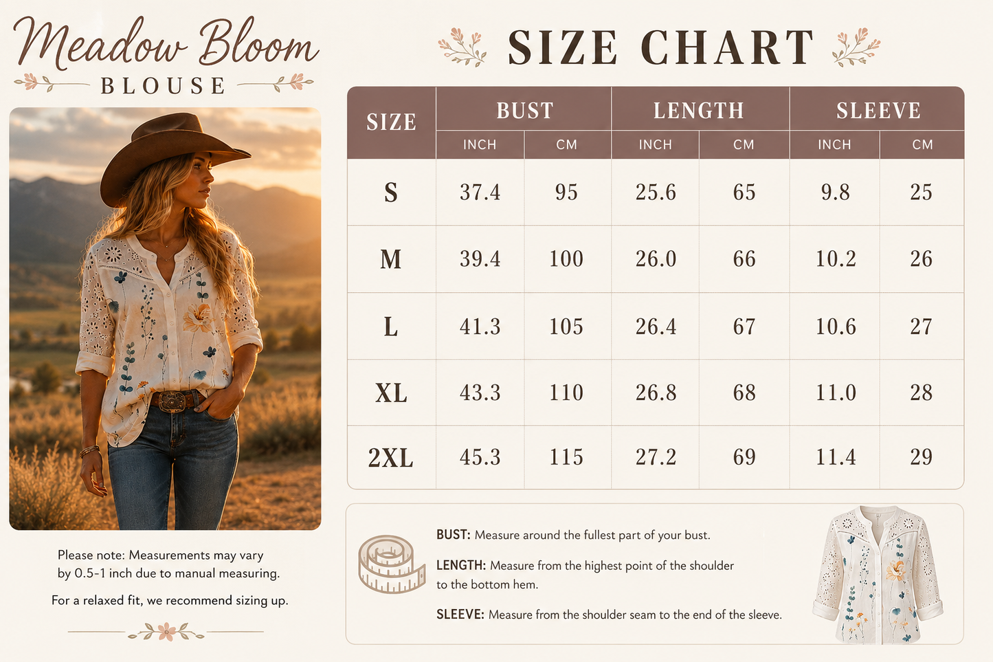 Meadow Bloom Blouse - Casual Lace Woman Shirt Fashion Loose Shirt Woman Elegant Short Sleeve Blouse