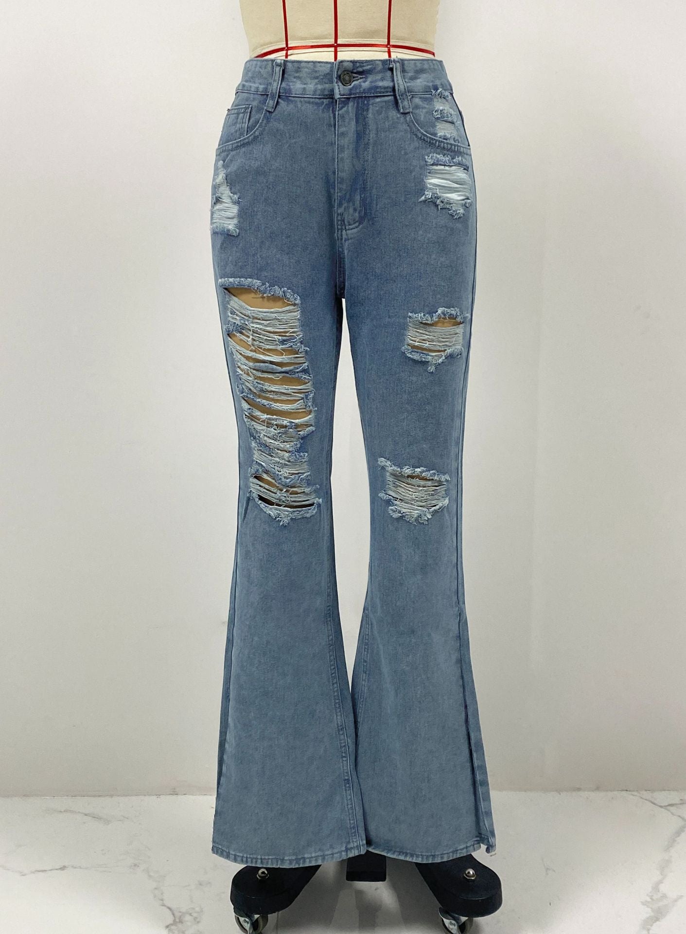 Wild Honey Jeans - Ladies High Waist Ripped Stretch Split Jeans - Cowgirls and Dreams