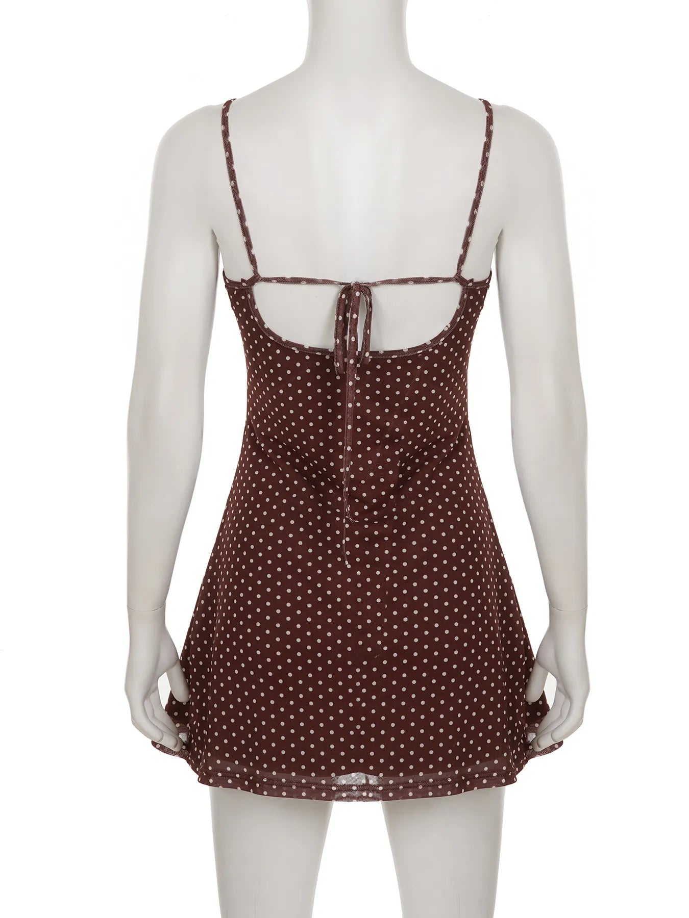 Summer Sage Brown Polka Dot Micro Mini Dress  - Cowgirls and Dreams