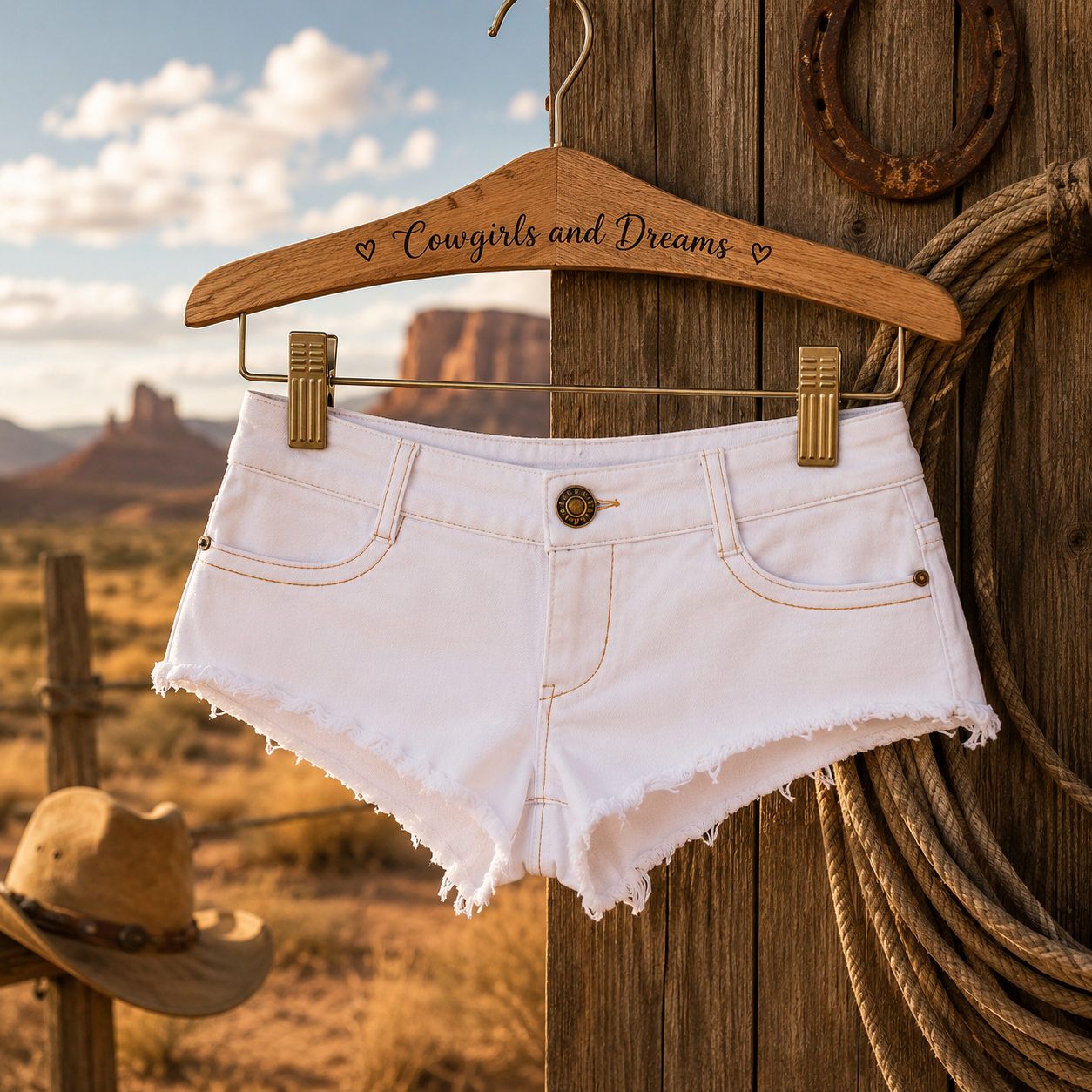 Desert Daisy Denim Shorts - Skinny Micro Shorts For Sexy Cowgirls | Cowgirls and Dreams