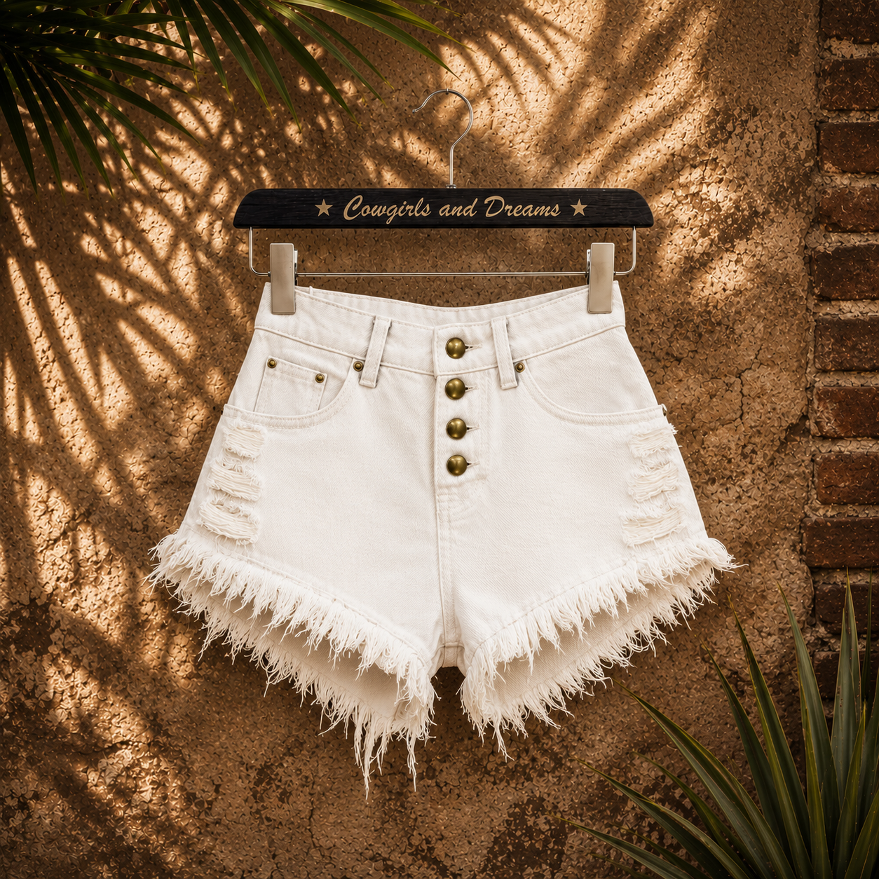 Daisy Belle Shorts - American-style Vintage Distressed Ripped High-end Tassel Frayed Hem