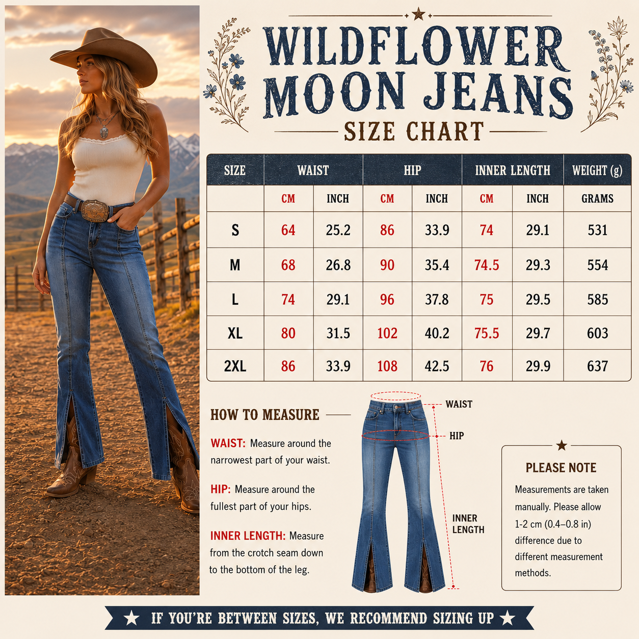 Wildflower Moon Jeans - Western Cowgirl Jeans - Cowgirls and Dreams