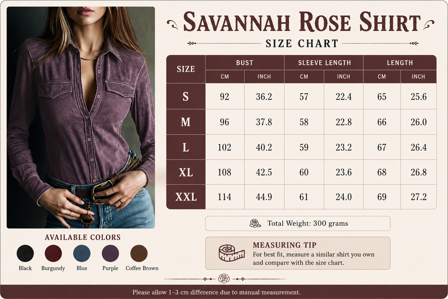 Savannah Rose Shirt - Women's Long-sleeve Deerskin Blouse | Cowgirls and Dreams