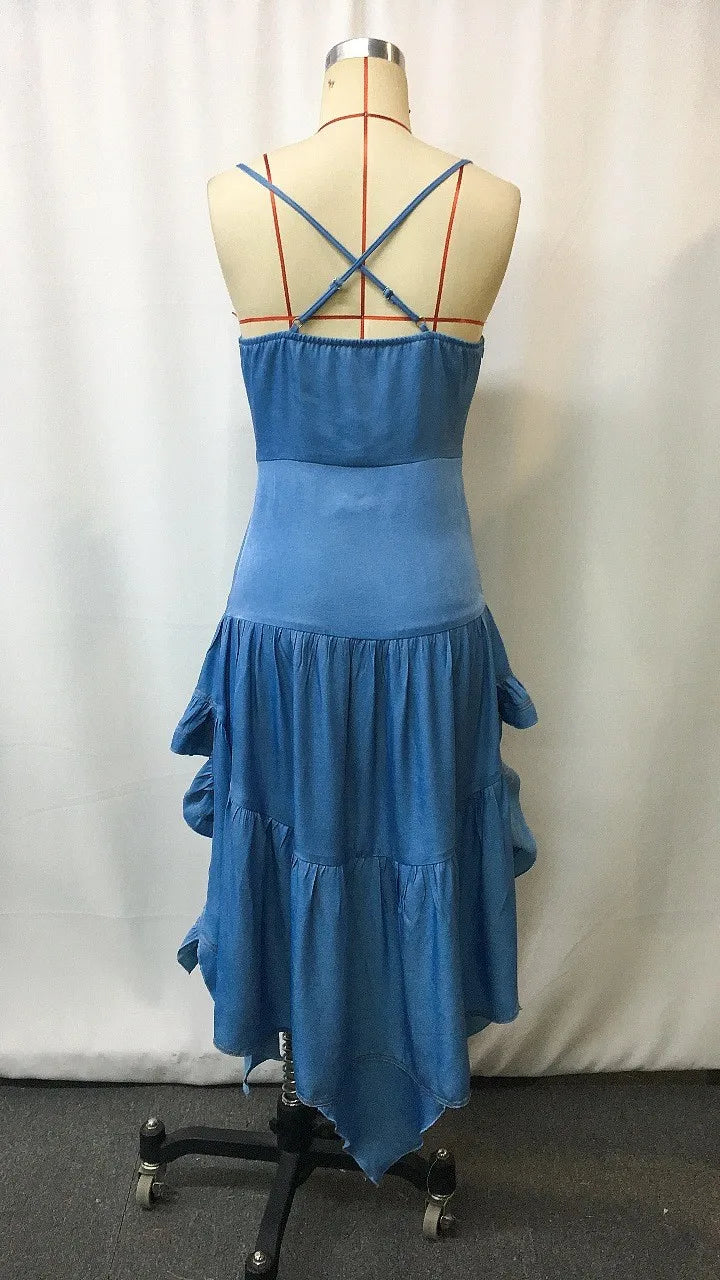 Bluebell Sunset Cowgirl Women's Western Ruffle Skirt Dress - Cowgirls and Dreams