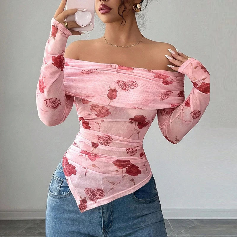 Daisy Belle Off Shoulder Women Long Sleeve Top - Cowgirls and Dreams