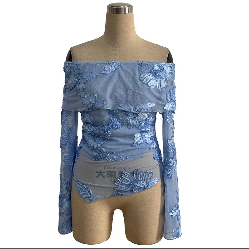 Daisy Belle Off Shoulder Women Long Sleeve Top - Cowgirls and Dreams