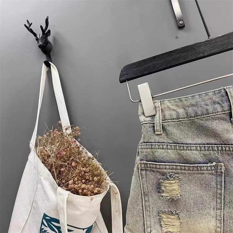 Daisy Belle Shorts - American-style Vintage Distressed Ripped High-end Tassel Frayed Hem