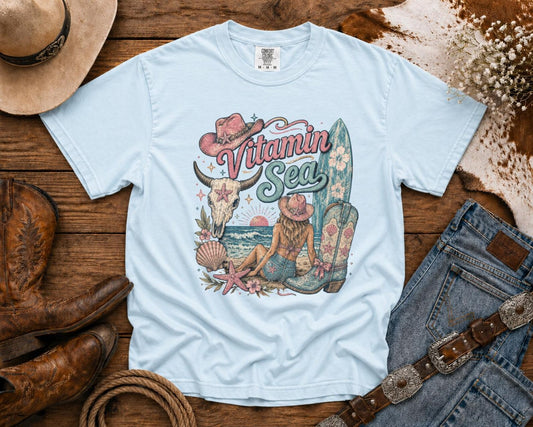 Vitamin Sea T-Shirt — | Coastal Cowgirl Shirt, Coastal Cowgirl T-Shirt, Cowgirl T-shirt Country Concert Tee, Western T-shirt, Western T-shirt | Bella Canvas