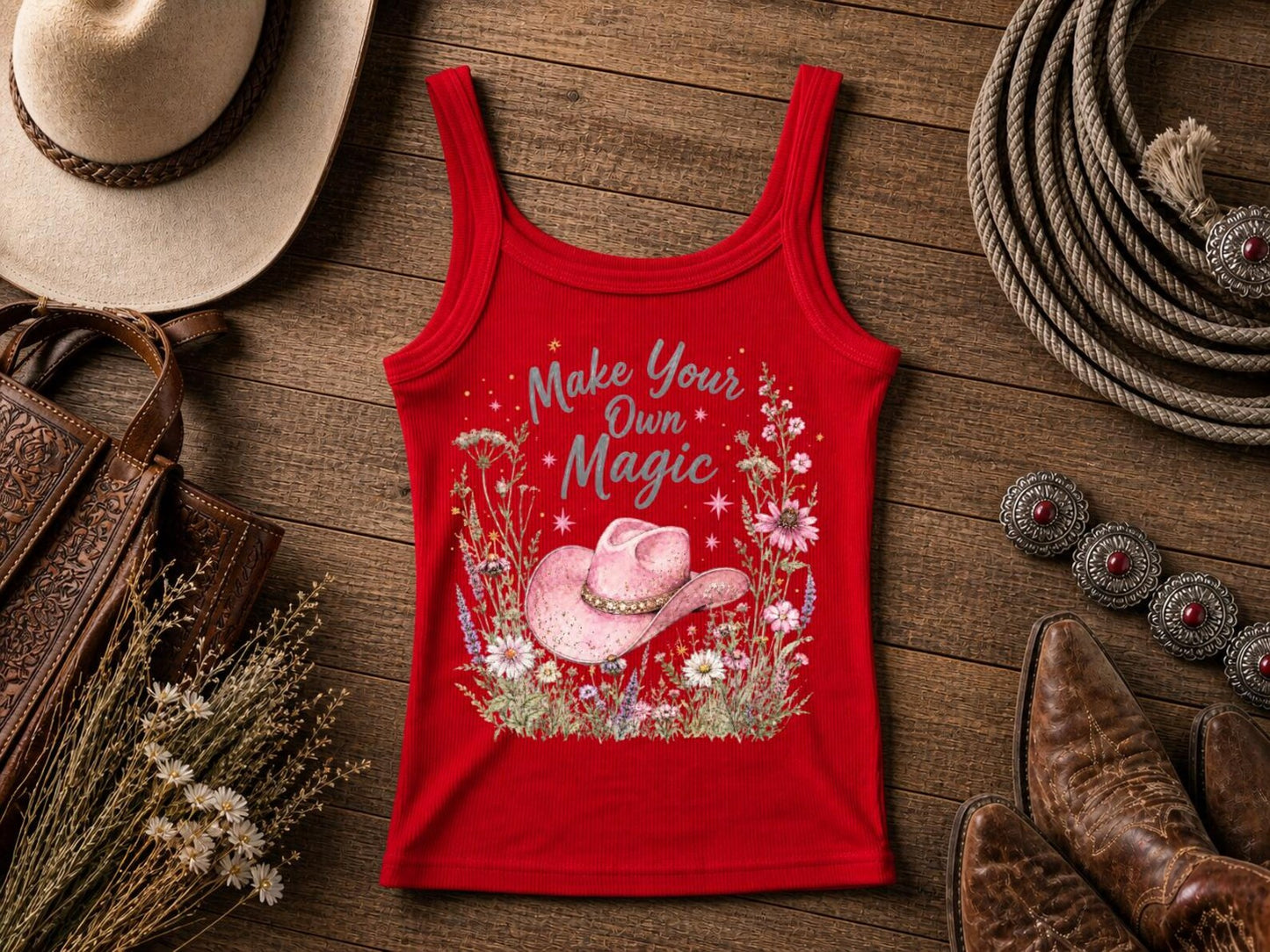 Make Your Own Magic | Cowgirl Shirt | Retro shirt | Rodeo Shirt | Vintage Graphic T-Shirt | Bella Canvas® Western Top for Women