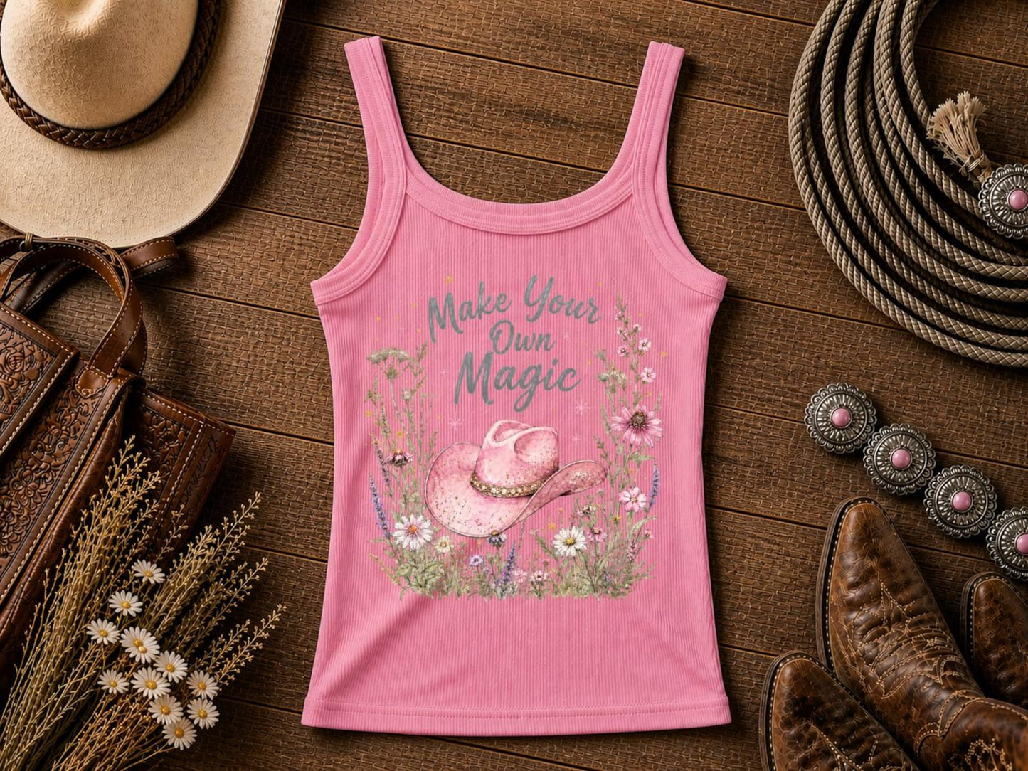 Make Your Own Magic | Cowgirl Shirt | Retro shirt | Rodeo Shirt | Vintage Graphic T-Shirt | Bella Canvas® Western Top for Women