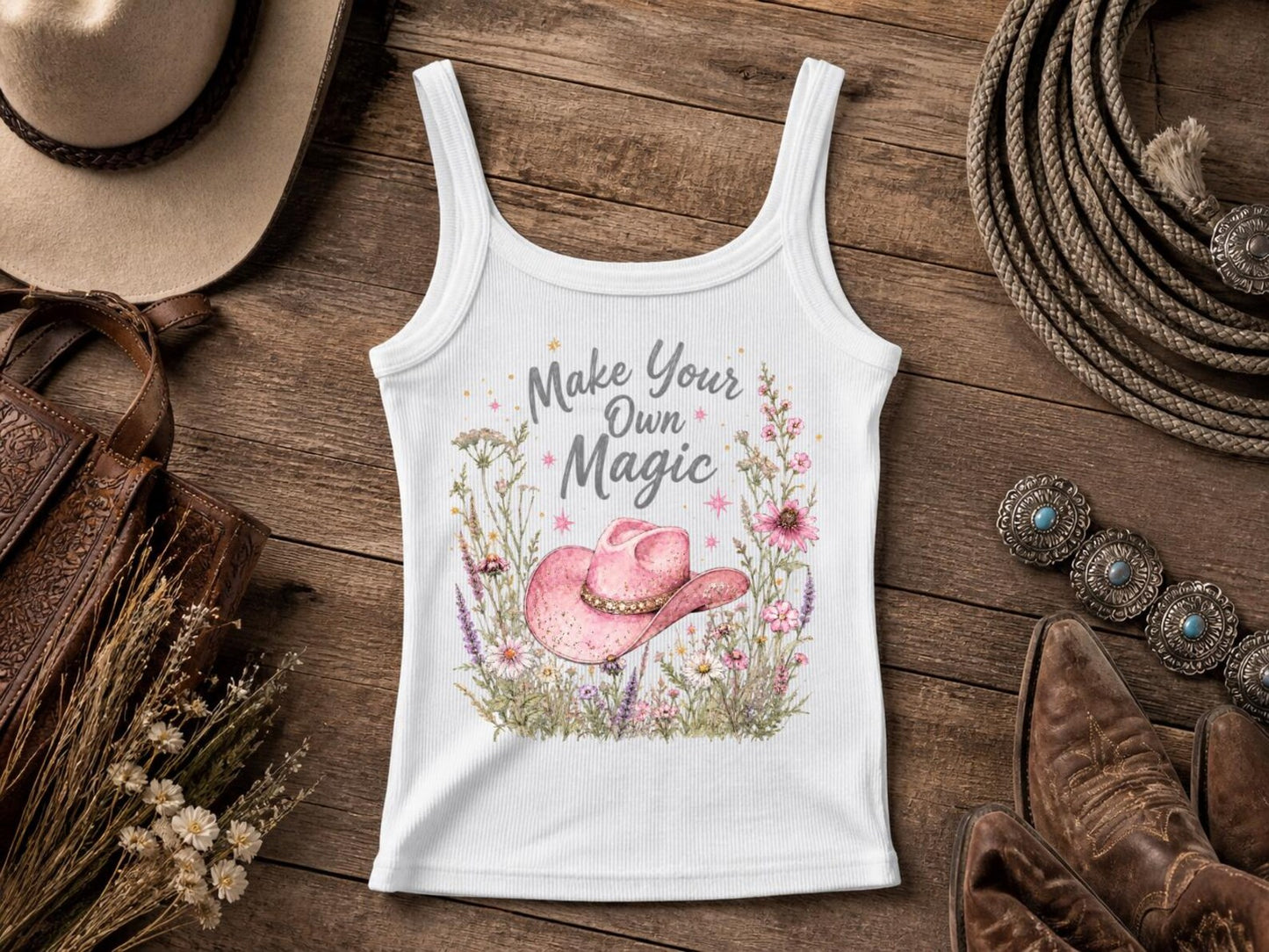 Make Your Own Magic | Cowgirl Shirt | Retro shirt | Rodeo Shirt | Vintage Graphic T-Shirt | Bella Canvas® Western Top for Women