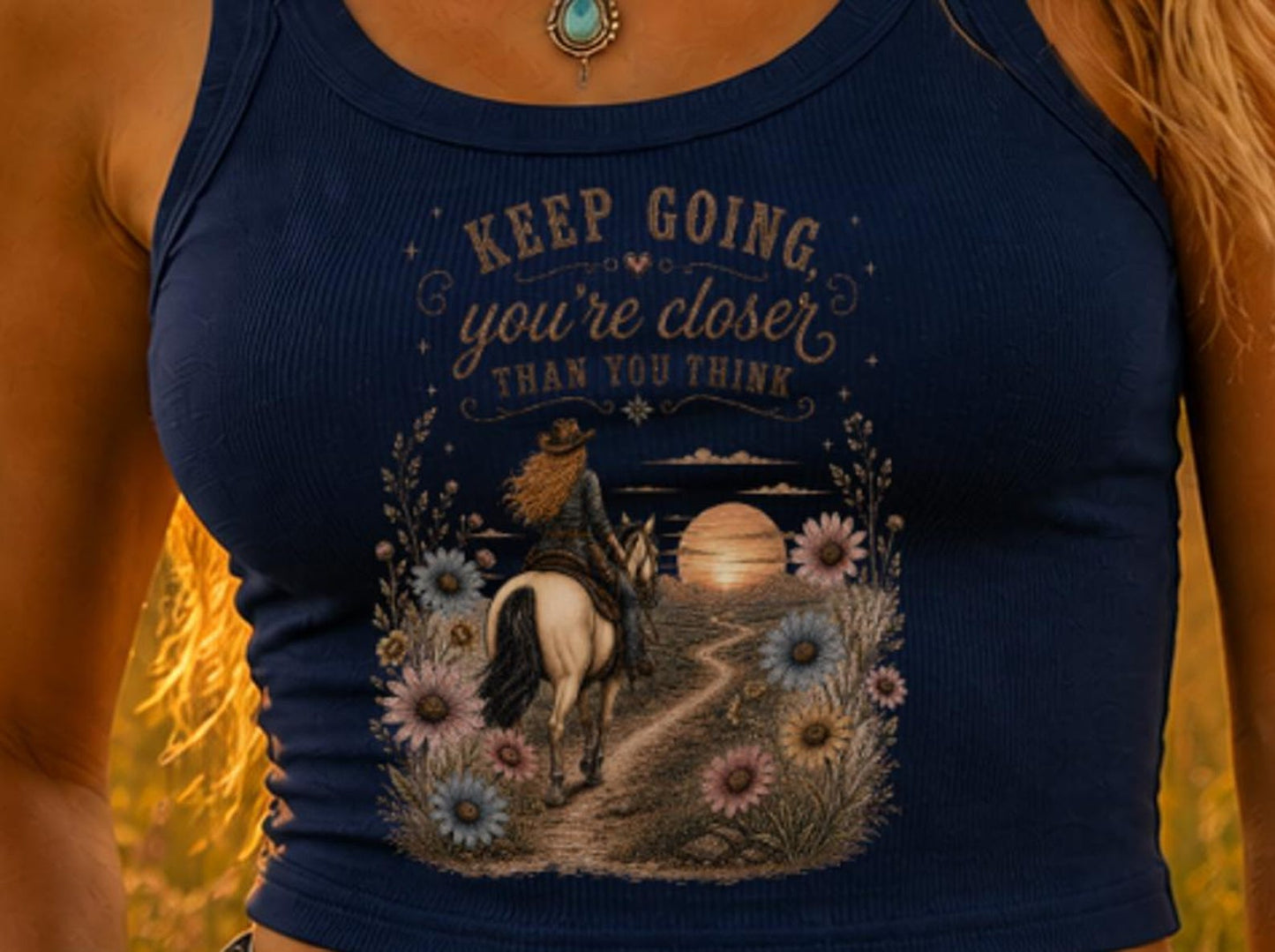 Keep Going | Cowgirl tank top | Western Shirt | Bella Canvas® | Rodeo Tee | Gift for Girlfriend