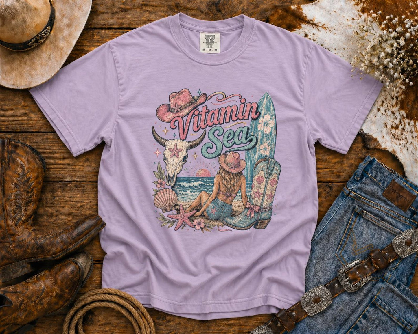Vitamin Sea T-Shirt — | Coastal Cowgirl Shirt, Coastal Cowgirl T-Shirt, Cowgirl T-shirt Country Concert Tee, Western T-shirt, Western T-shirt | Bella Canvas