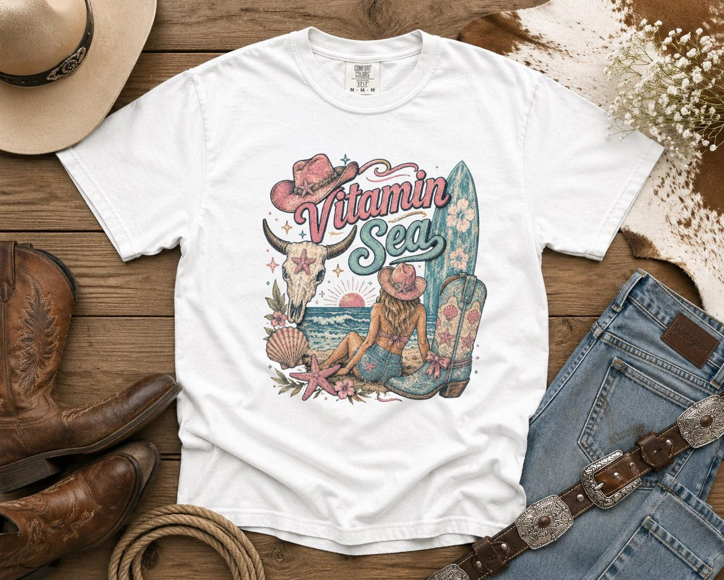 Vitamin Sea T-Shirt — | Coastal Cowgirl Shirt, Coastal Cowgirl T-Shirt, Cowgirl T-shirt Country Concert Tee, Western T-shirt, Western T-shirt | Bella Canvas