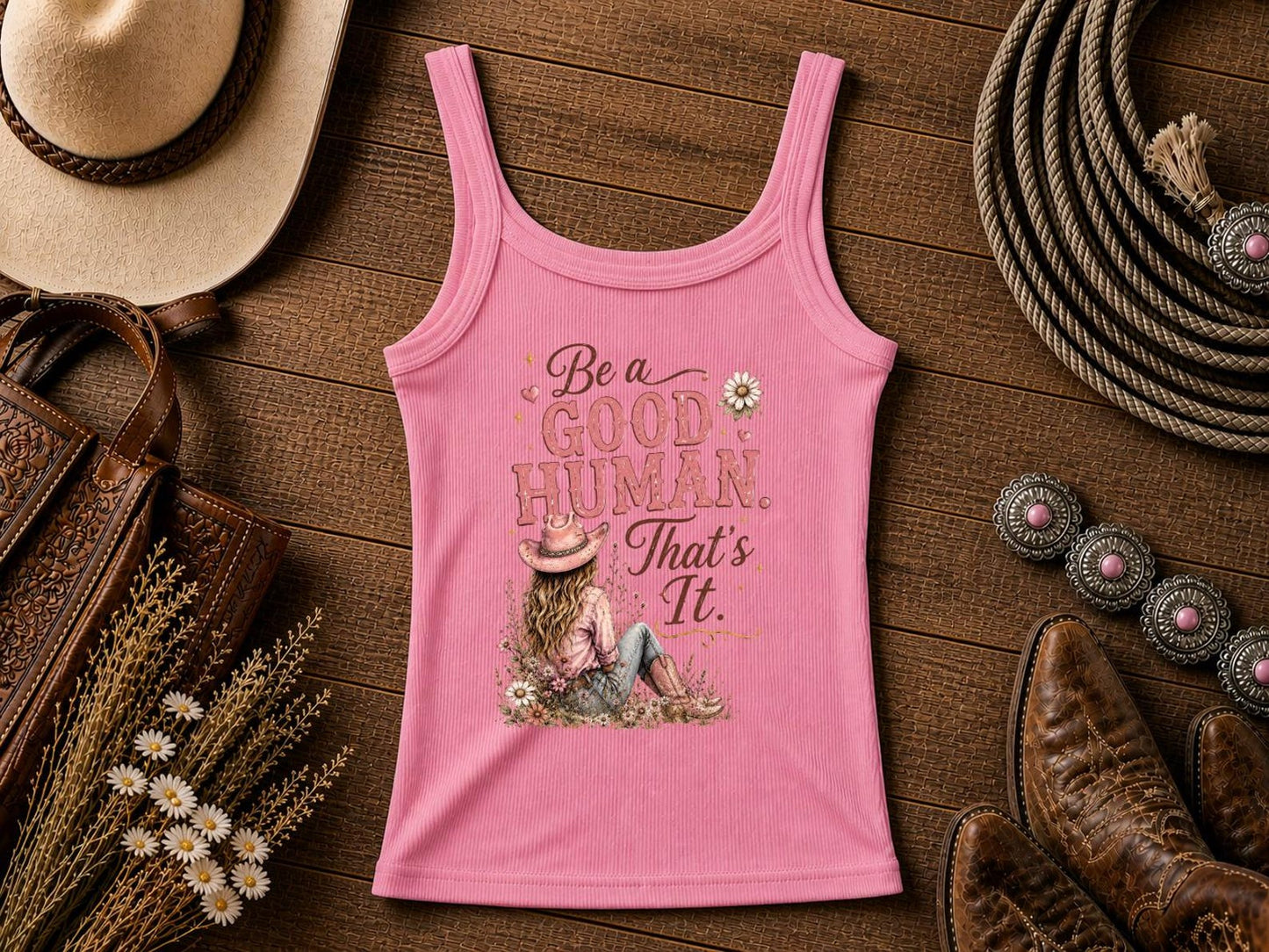 Be a Good Human  | Cowgirl Shirt, Rodeo T-Shirt, Cowgirl T-shirt Country Concert Tee, Western Graphic Tee For Women, Western T-shirt, Western T-shirt | Bella Canvas®