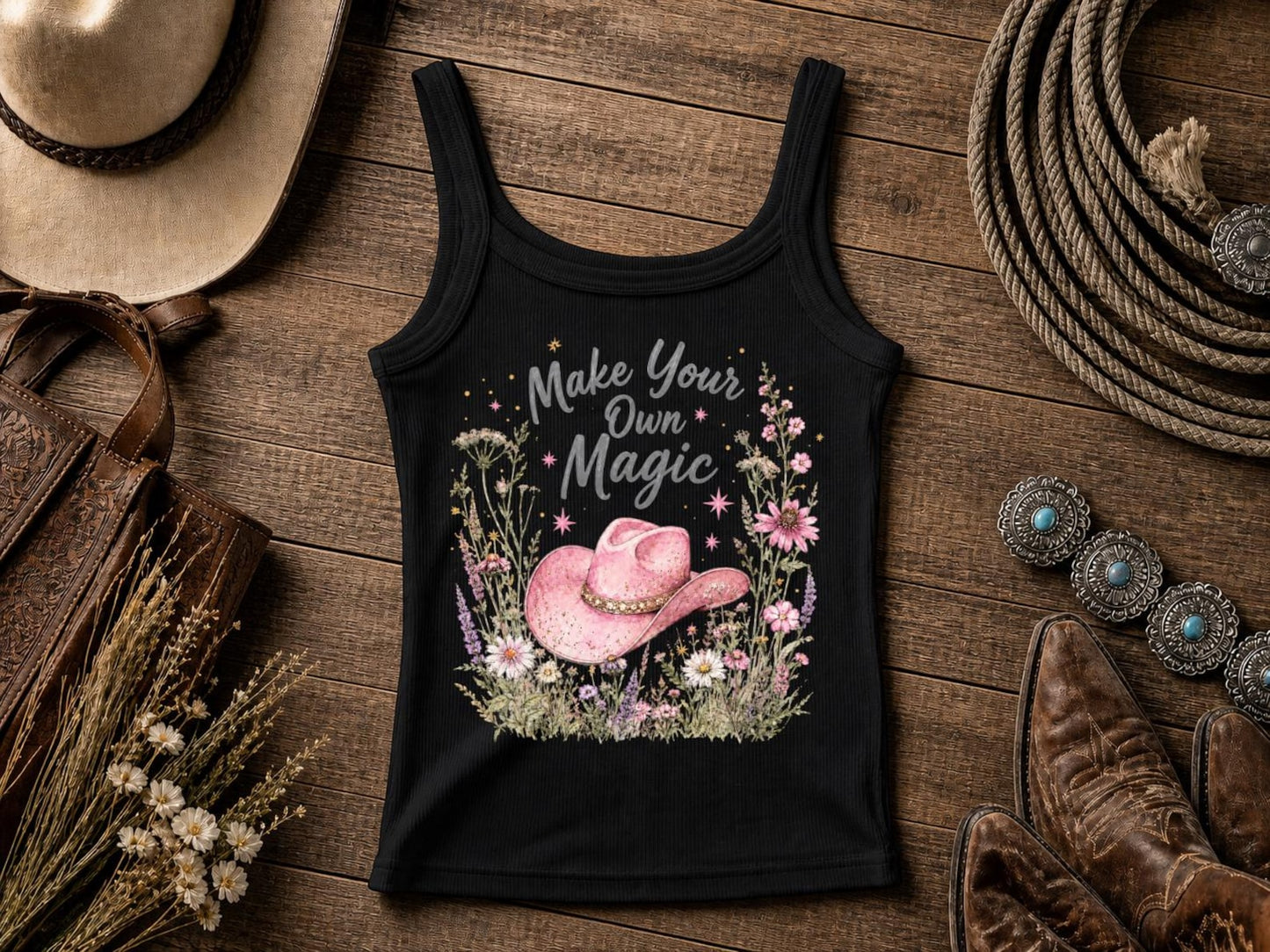 Make Your Own Magic | Cowgirl Shirt | Retro shirt | Rodeo Shirt | Vintage Graphic T-Shirt | Bella Canvas® Western Top for Women