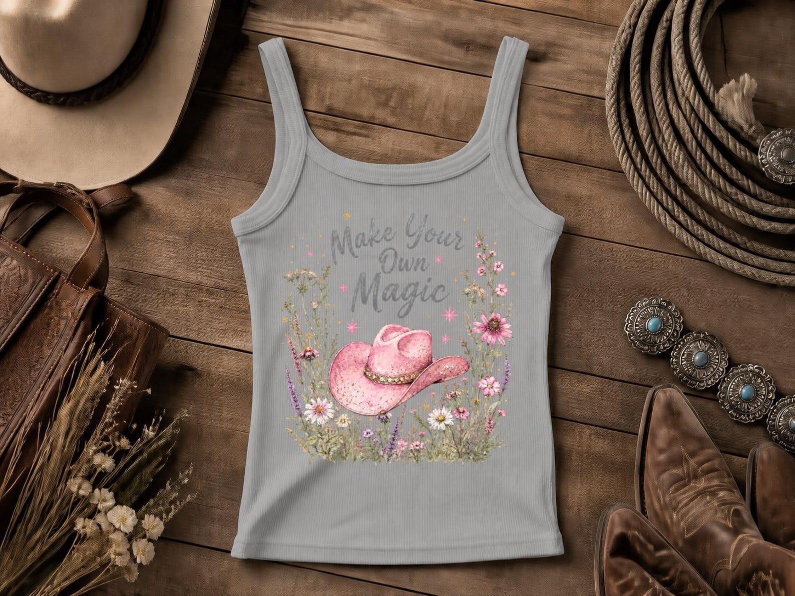 Make Your Own Magic | Cowgirl Shirt | Retro shirt | Rodeo Shirt | Vintage Graphic T-Shirt | Bella Canvas® Western Top for Women