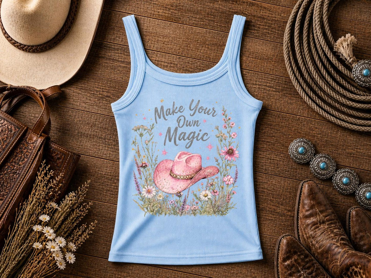 Make Your Own Magic | Cowgirl Shirt | Retro shirt | Rodeo Shirt | Vintage Graphic T-Shirt | Bella Canvas® Western Top for Women