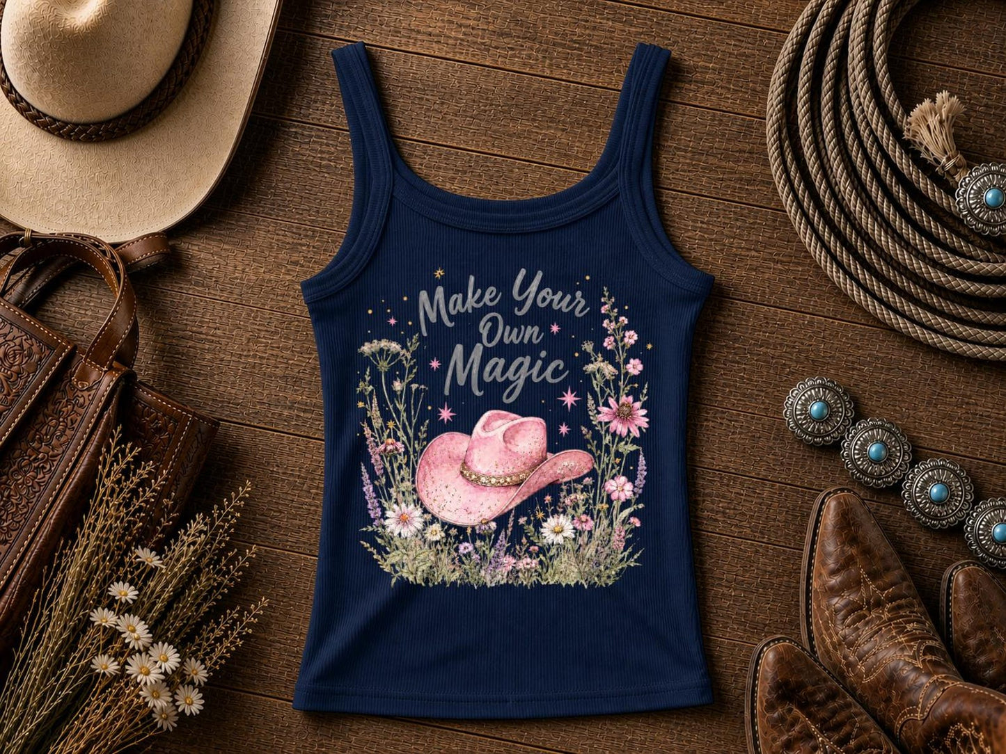 Make Your Own Magic | Cowgirl Shirt | Retro shirt | Rodeo Shirt | Vintage Graphic T-Shirt | Bella Canvas® Western Top for Women
