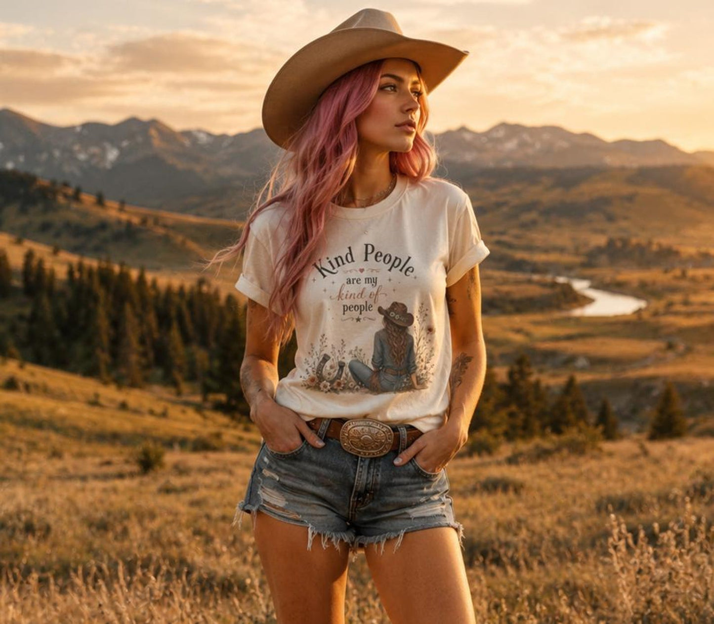 Kind People Are My Kind of People - Western TShirt, Country TShirt, Rodeo Shirt