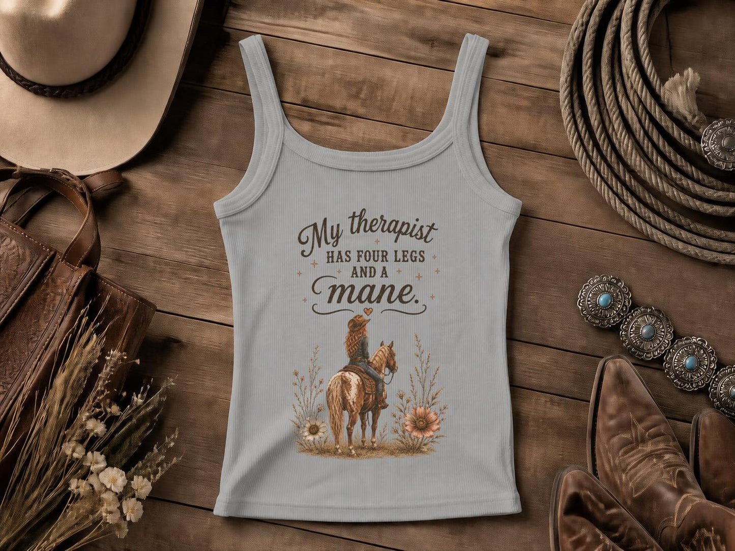 My Therapist Has Four Legs & A Mane | Cowgirl Shirt, Rodeo T-Shirt, Cowgirl T-shirt Country Concert Tee, Western Graphic Tee For Women, Western T-shirt, Western T-shirt | Bella Canvas