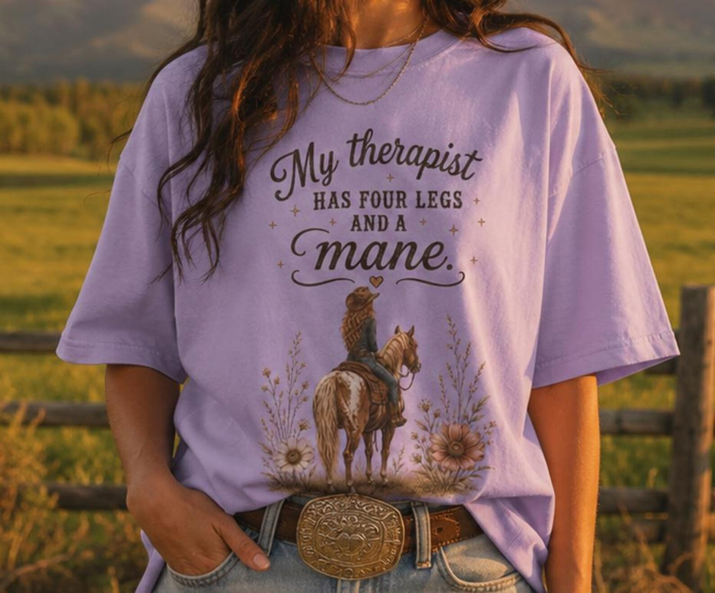 Horse Lover T-Shirt — Cowgirl TShirt | Western Tee | Comfort Colors Country Tee | Vintage Country Shirt | Rodeo Shirt