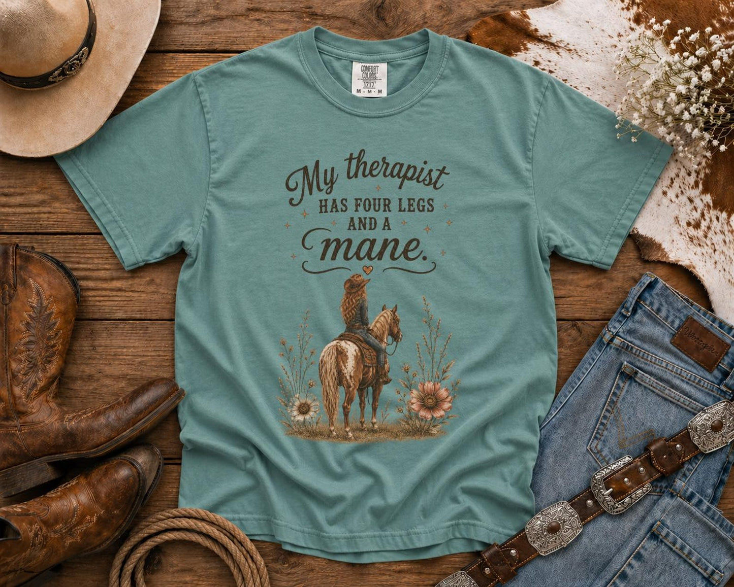Horse Lover T-Shirt — Cowgirl TShirt | Western Tee | Comfort Colors Country Tee | Vintage Country Shirt | Rodeo Shirt