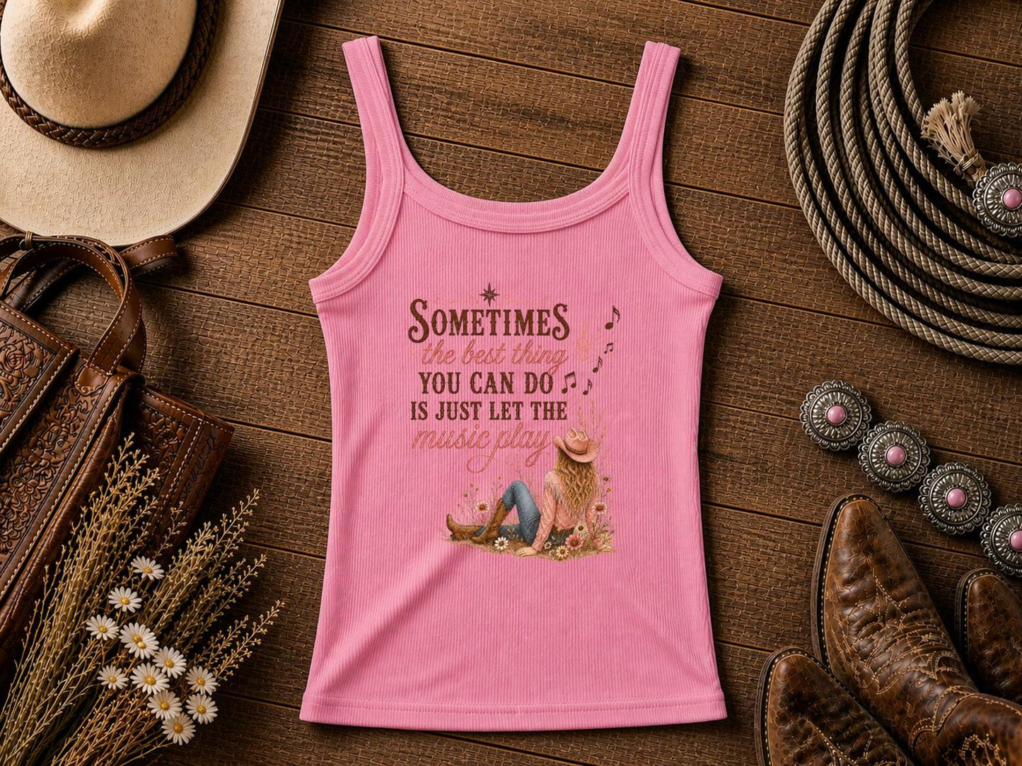 Let the music play | Cowgirl Shirt, Rodeo T-Shirt, Cowgirl T-shirt Country Concert Tee, Western Graphic Tee For Women, Western T-shirt, Western T-shirt | Bella Canvas