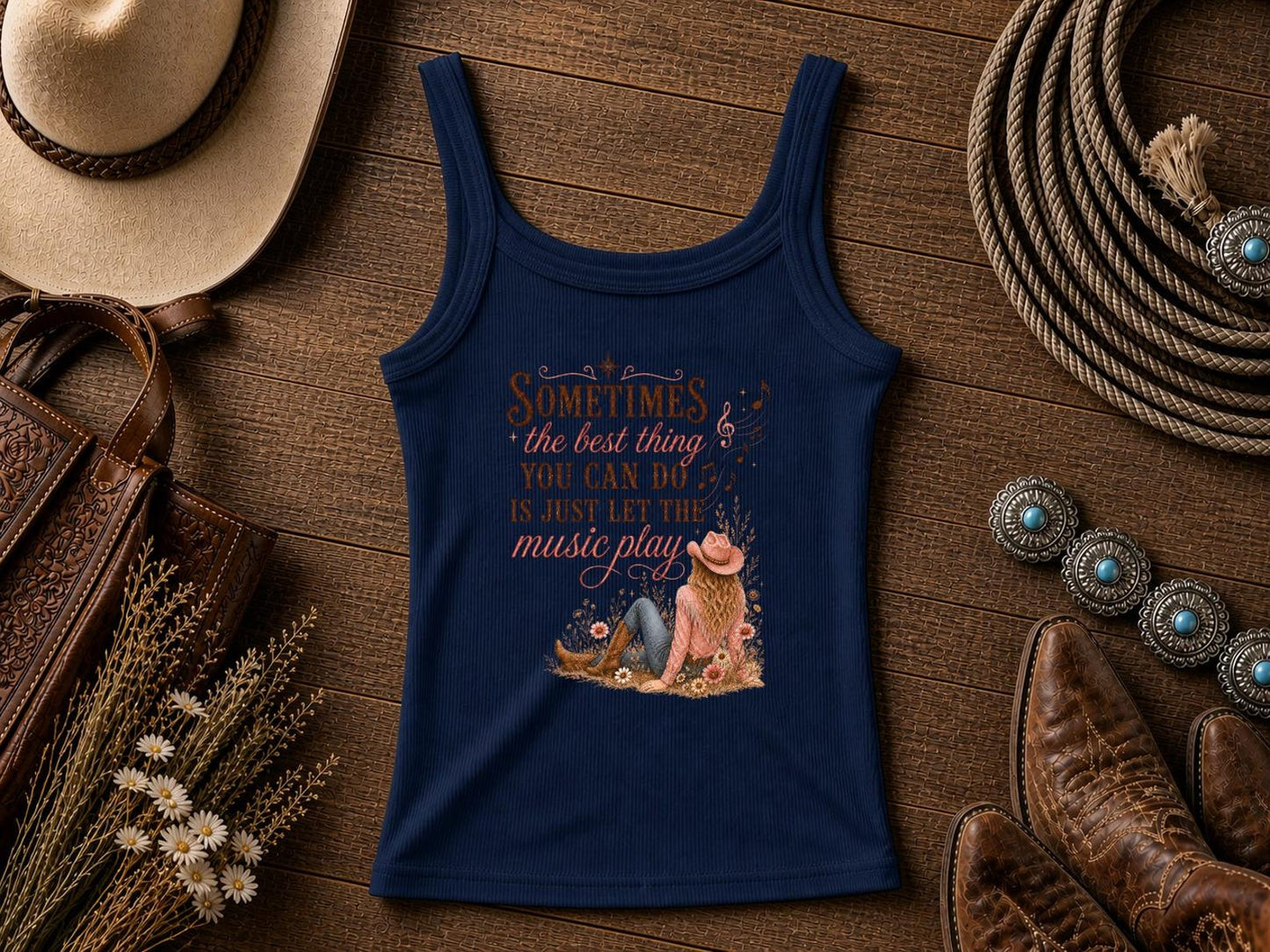 Let the music play | Cowgirl Shirt, Rodeo T-Shirt, Cowgirl T-shirt Country Concert Tee, Western Graphic Tee For Women, Western T-shirt, Western T-shirt | Bella Canvas