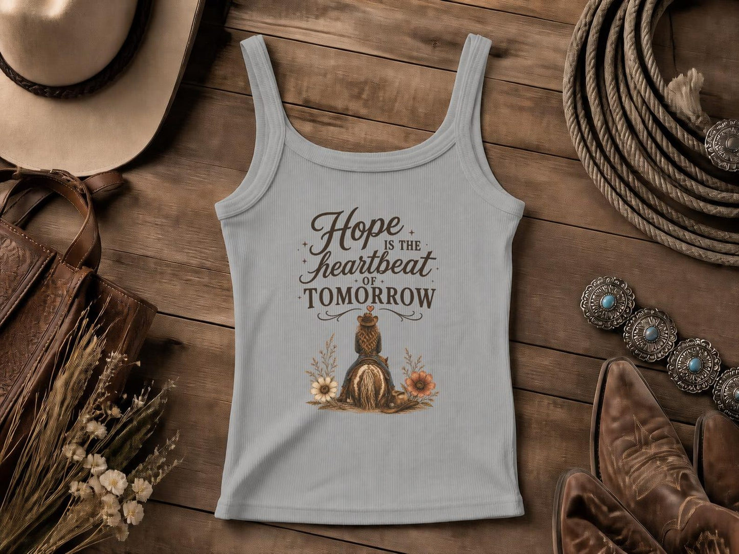 Hope Is the Heartbeat | Cowgirl Shirt, Rodeo T-Shirt, Cowgirl T-shirt Country Concert Tee, Western Graphic Tee For Women, Western T-shirt, Western T-shirt | Bella Canvas