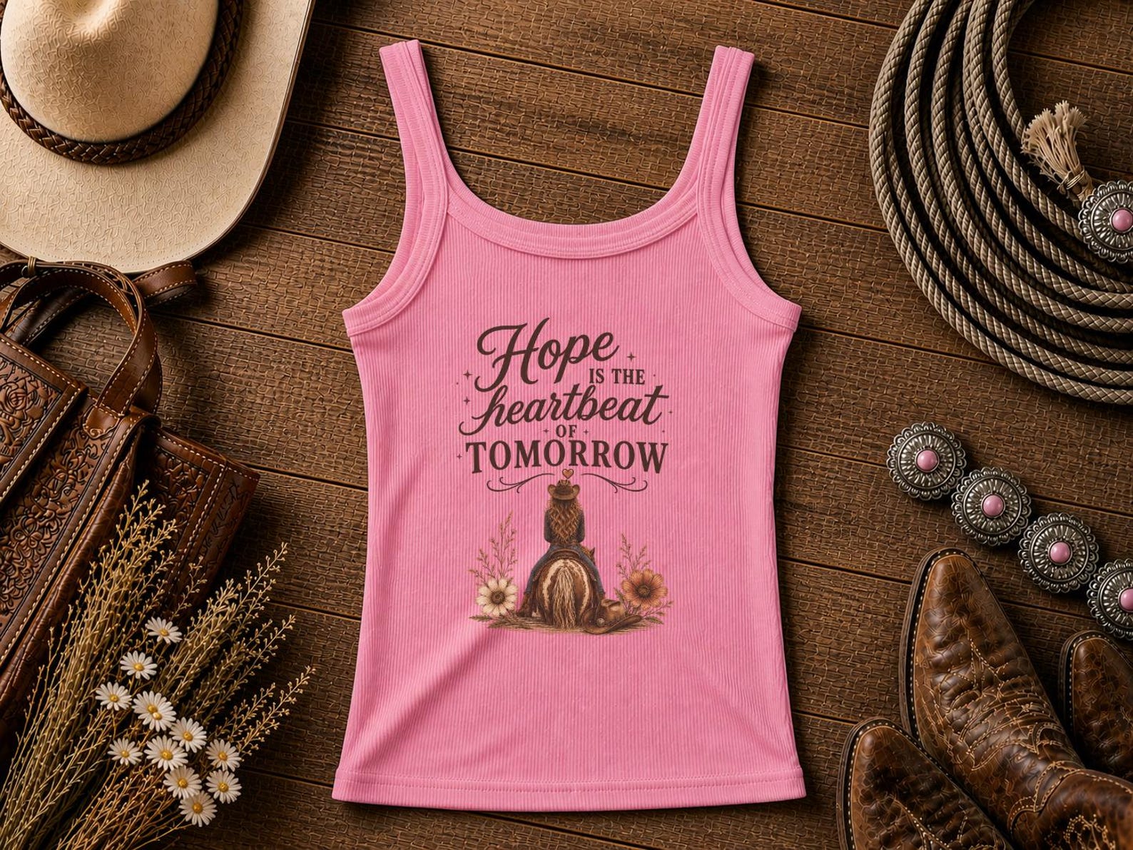 Hope Is the Heartbeat | Cowgirl Shirt, Rodeo T-Shirt, Cowgirl T-shirt Country Concert Tee, Western Graphic Tee For Women, Western T-shirt, Western T-shirt | Bella Canvas