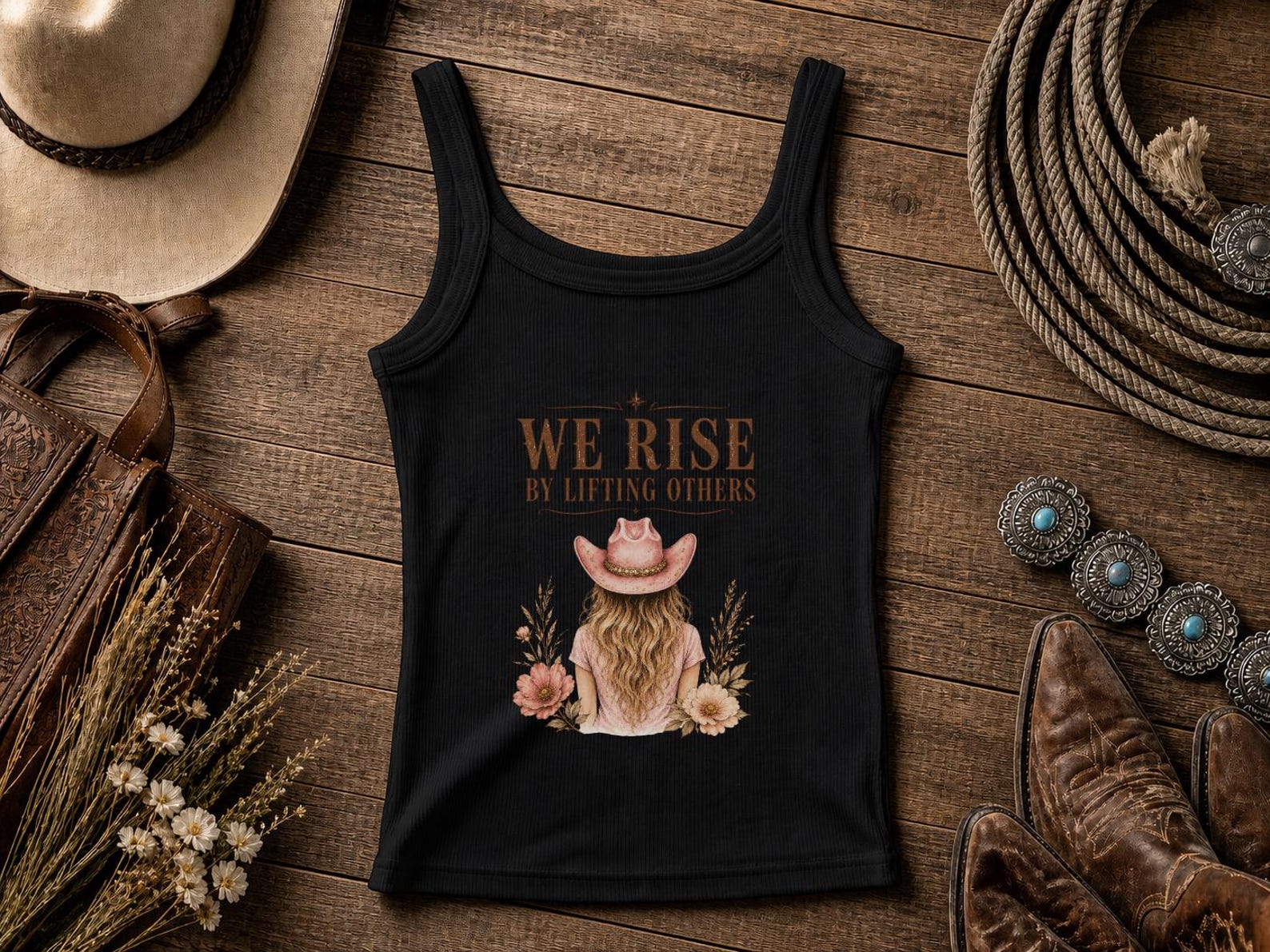 We Rise By Lifting Others - | Cowgirl Shirt, Rodeo T-Shirt, Cowgirl T-shirt Country Concert Tee, Western Graphic Tee For Women, Western T-shirt, Western T-shirt | Bella Canvas