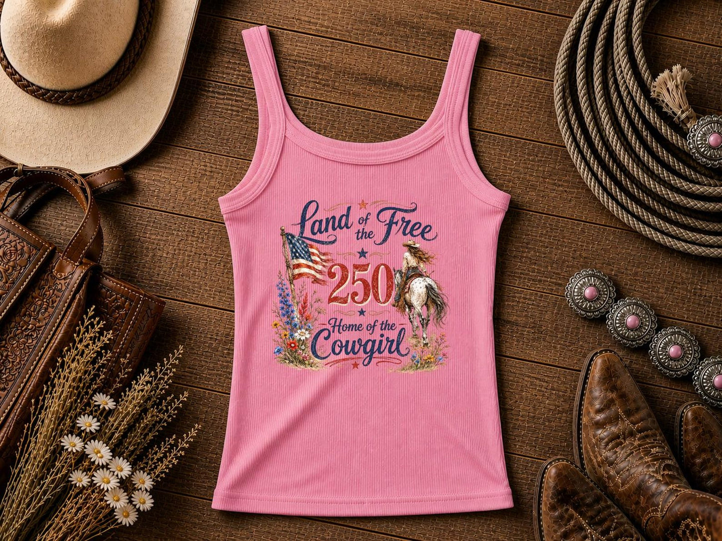 Land of the Free 250 Years | Cowgirl Shirt, Rodeo T-Shirt, Cowgirl T-shirt Country Concert Tee, Western Graphic Tee For Women, Western T-shirt, Western T-shirt | Comfort Colors