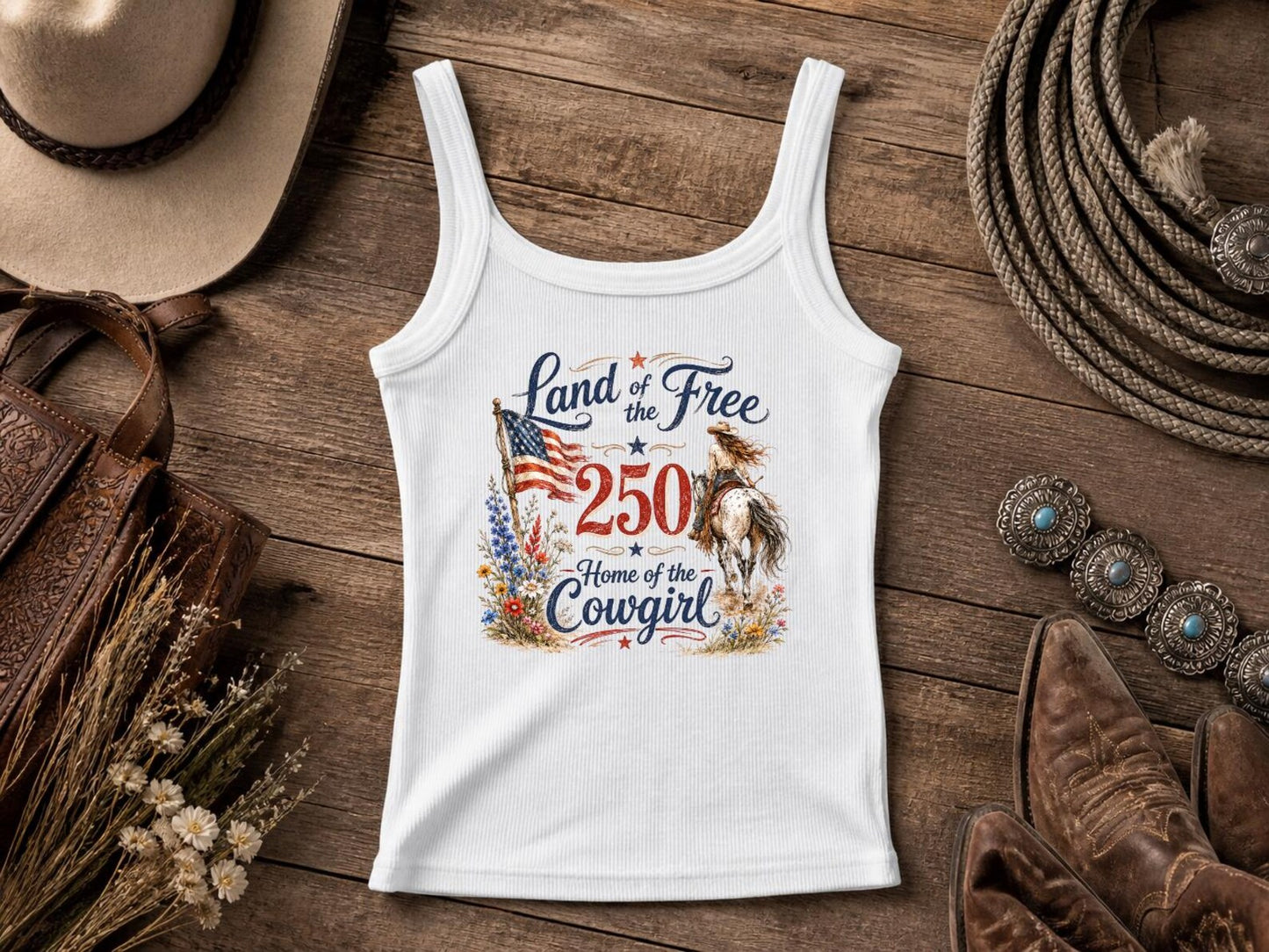 Land of the Free 250 Years | Cowgirl Shirt, Rodeo T-Shirt, Cowgirl T-shirt Country Concert Tee, Western Graphic Tee For Women, Western T-shirt, Western T-shirt | Comfort Colors