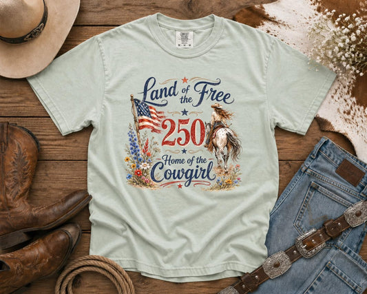 Land of the Free | Cowgirl Shirt, Rodeo T-Shirt, Cowgirl T-shirt Country Concert Tee, Western Graphic Tee For Women, Western T-shirt, Western T-shirt | Comfort Colors®