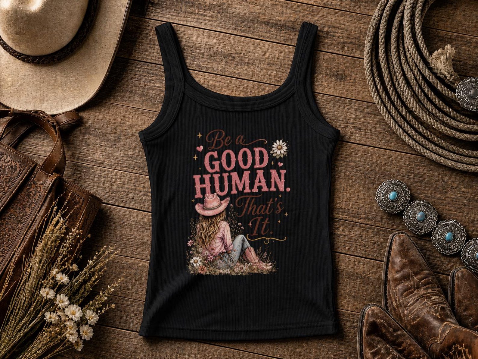 Be a Good Human  | Cowgirl Shirt, Rodeo T-Shirt, Cowgirl T-shirt Country Concert Tee, Western Graphic Tee For Women, Western T-shirt, Western T-shirt | Bella Canvas®