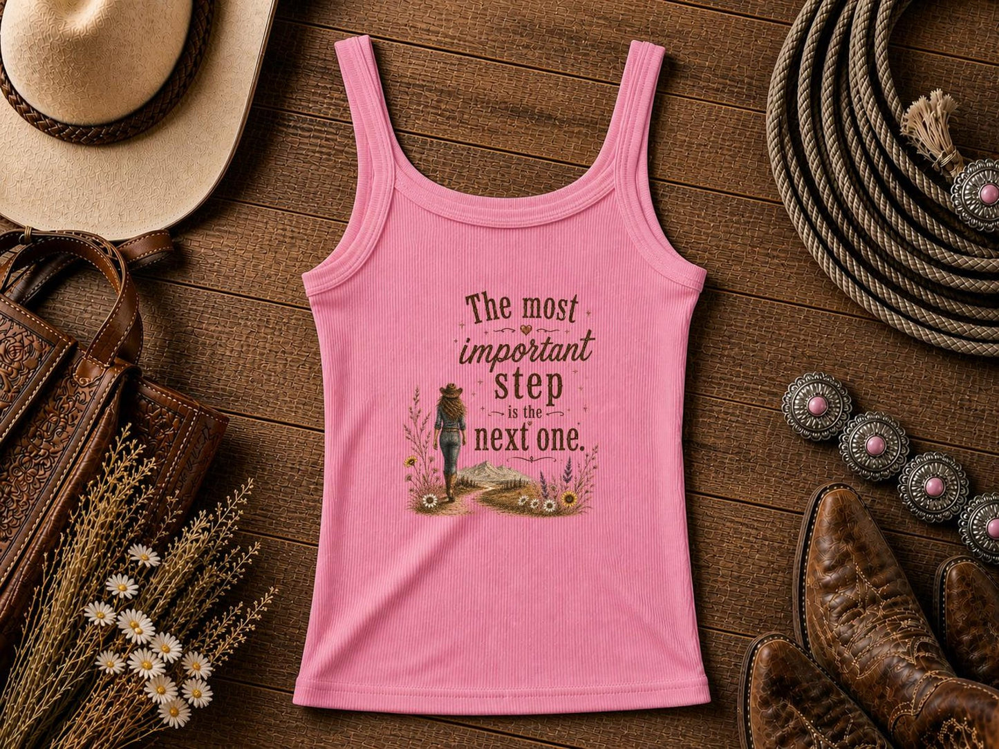 The Most Important Step - | Cowgirl Shirt, Rodeo T-Shirt, Cowgirl T-shirt Country Concert Tee, Western Graphic Tee For Women, Western T-shirt, Western T-shirt | Bella Canvas