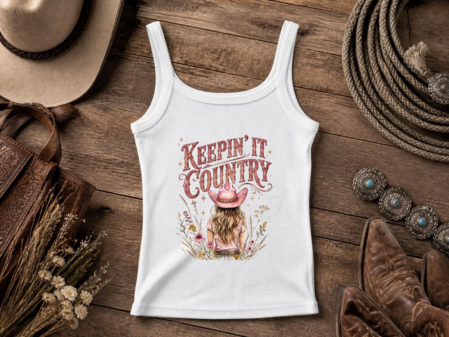 Keepin' It Country | Cowgirl Shirt, Rodeo T-Shirt, Cowgirl T-shirt Country Concert Tee, Western Graphic Tee For Women, Western T-shirt, Western T-shirt | Bella Canvas