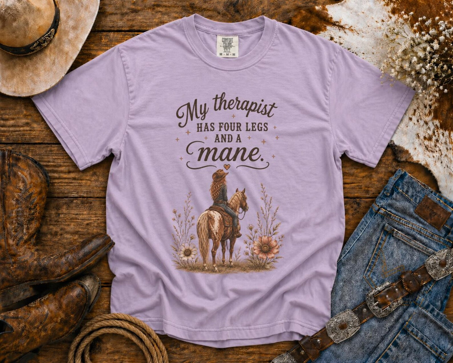 Horse Lover T-Shirt — Cowgirl TShirt | Western Tee | Comfort Colors Country Tee | Vintage Country Shirt | Rodeo Shirt