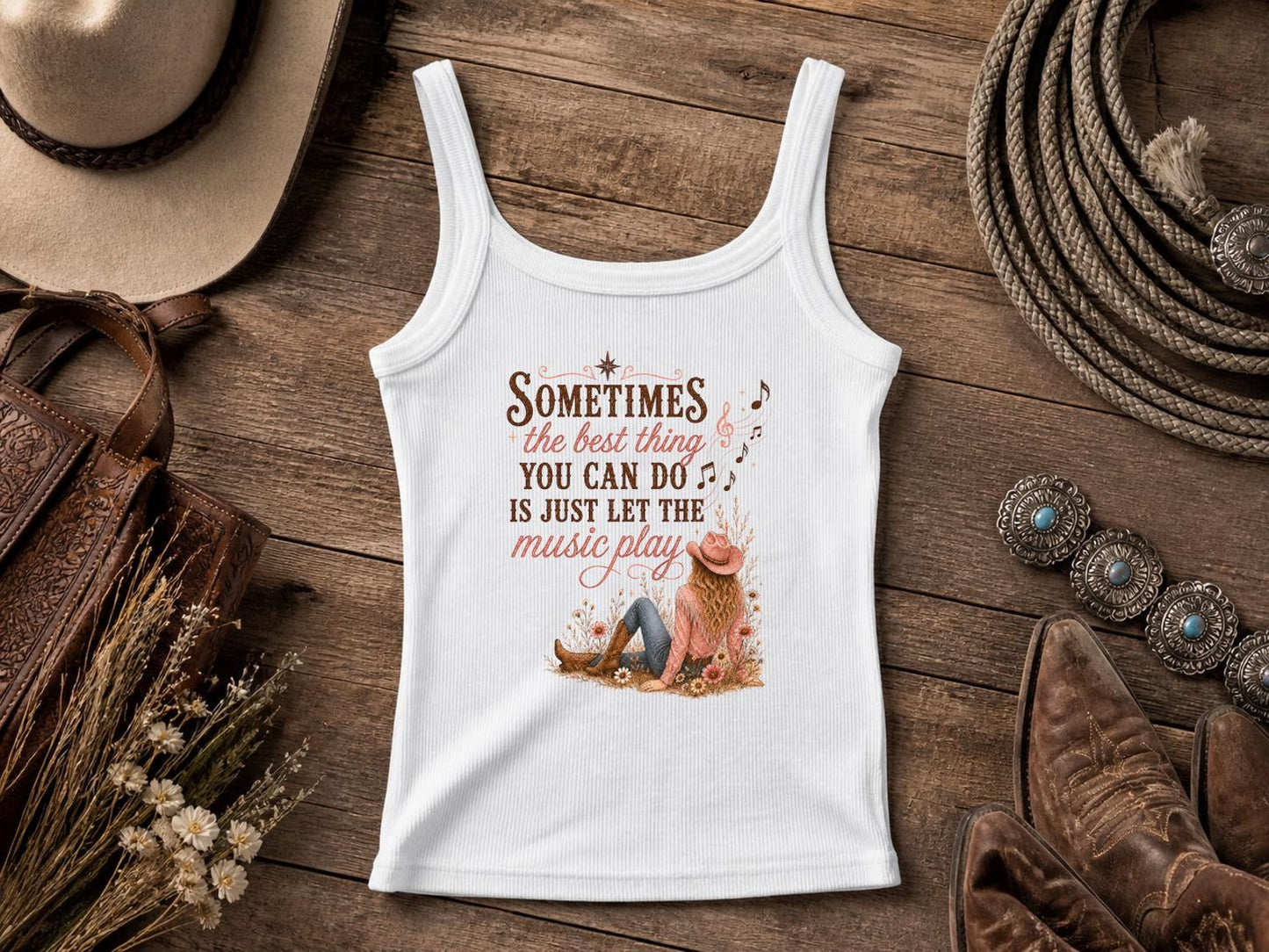 Let the music play | Cowgirl Shirt, Rodeo T-Shirt, Cowgirl T-shirt Country Concert Tee, Western Graphic Tee For Women, Western T-shirt, Western T-shirt | Bella Canvas