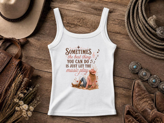 Let the music play | Cowgirl Shirt, Rodeo T-Shirt, Cowgirl T-shirt Country Concert Tee, Western Graphic Tee For Women, Western T-shirt, Western T-shirt | Bella Canvas