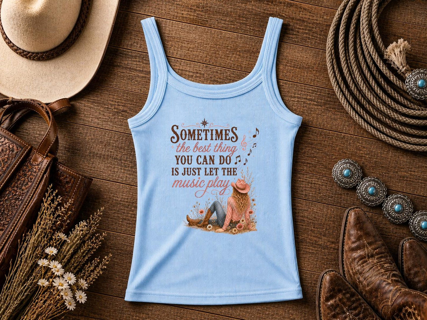 Let the music play | Cowgirl Shirt, Rodeo T-Shirt, Cowgirl T-shirt Country Concert Tee, Western Graphic Tee For Women, Western T-shirt, Western T-shirt | Bella Canvas