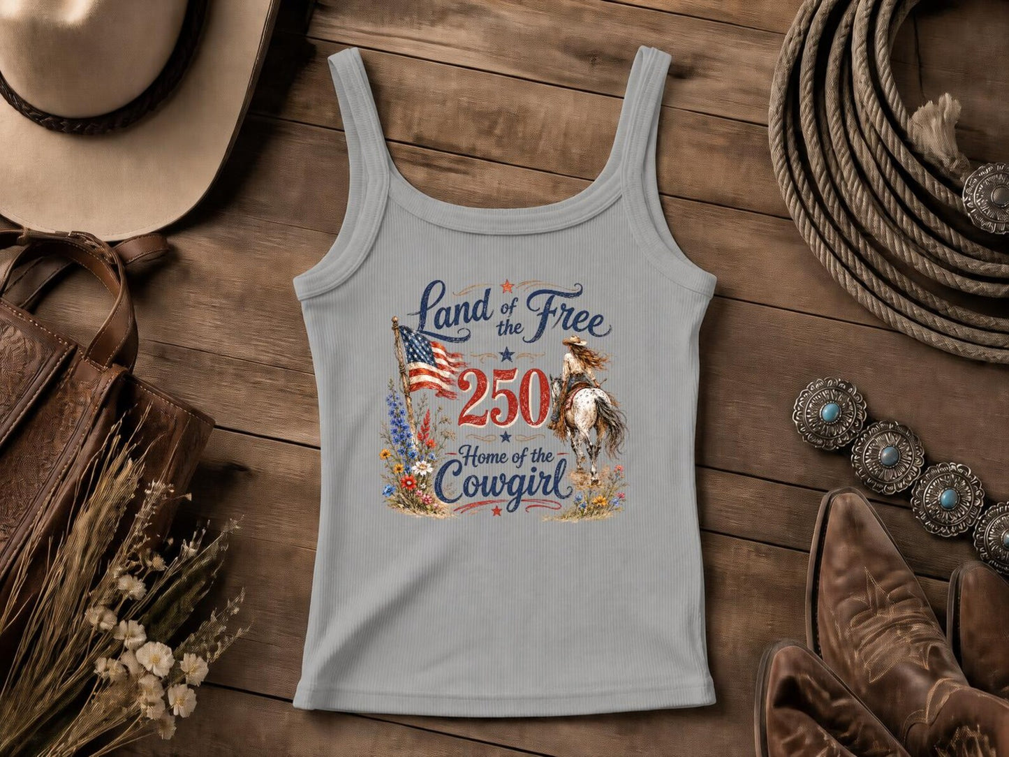 Land of the Free 250 Years | Cowgirl Shirt, Rodeo T-Shirt, Cowgirl T-shirt Country Concert Tee, Western Graphic Tee For Women, Western T-shirt, Western T-shirt | Comfort Colors