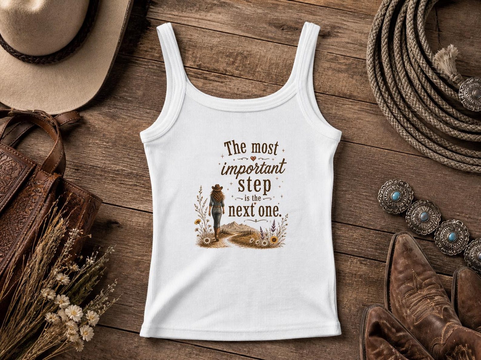 The Most Important Step - | Cowgirl Shirt, Rodeo T-Shirt, Cowgirl T-shirt Country Concert Tee, Western Graphic Tee For Women, Western T-shirt, Western T-shirt | Bella Canvas